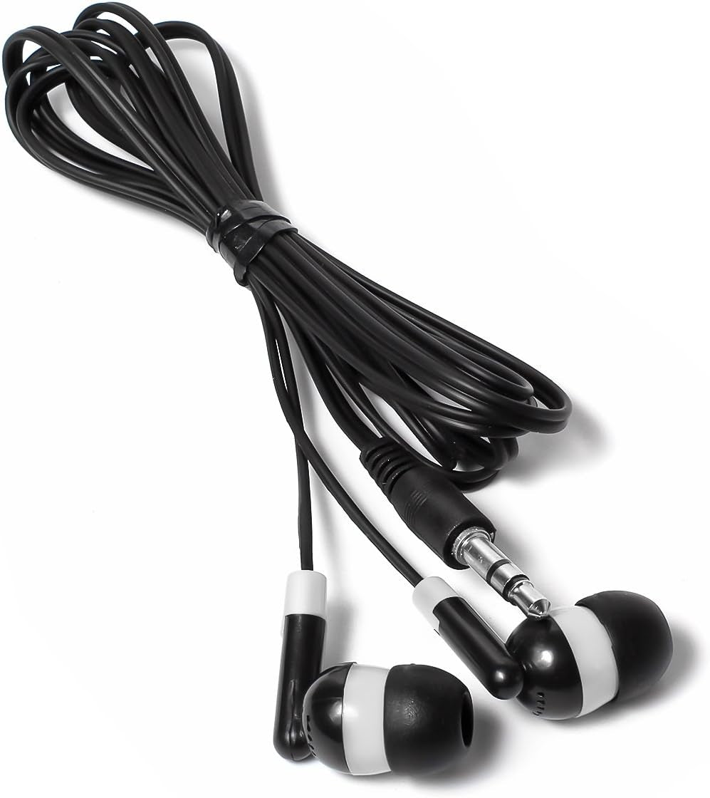 Bulk Earbuds Headphones Wholesale Earphones, 100 Pack Disposable Ear Buds Bulk Individually Wrapped Headphones for School Classroom Students