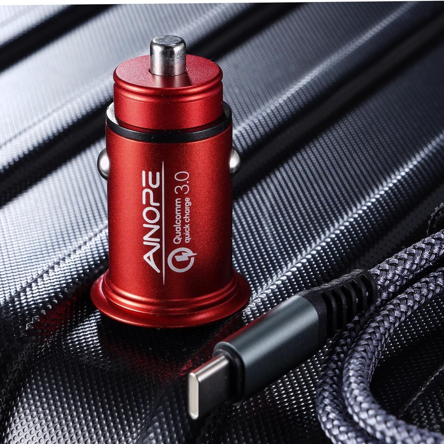 USB C Car Charger Super Mini All Metal 36W Fast USB Car Charger PD&QC 3.0 Dual Port Car Adapter Compatible with Iphone 12/12 Pro/Max/12 Mini/Iphone 11/Pro/Max/Xr/Xs/Max/8, Galaxy S21/20/10-Red