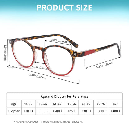 Reading Glasses for Women - Blue Light Blocking Ladies Spring Hinge Readers with Pouches anti Eyestrain/Glare Women'S Computer Eyeglasses (4 Pairs Mix Color, 1.75)