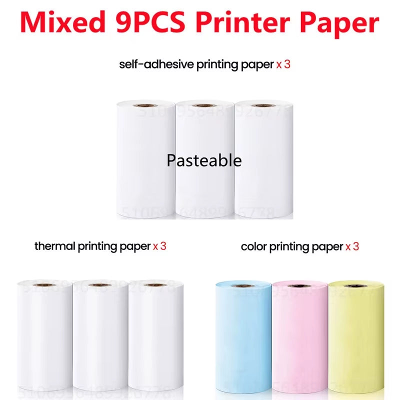 Mini Printer Thermal Printer Inkless Bluetooth Wireless Portable Pocket Self-Adhesive Label Printer for Sticker Lable Maker