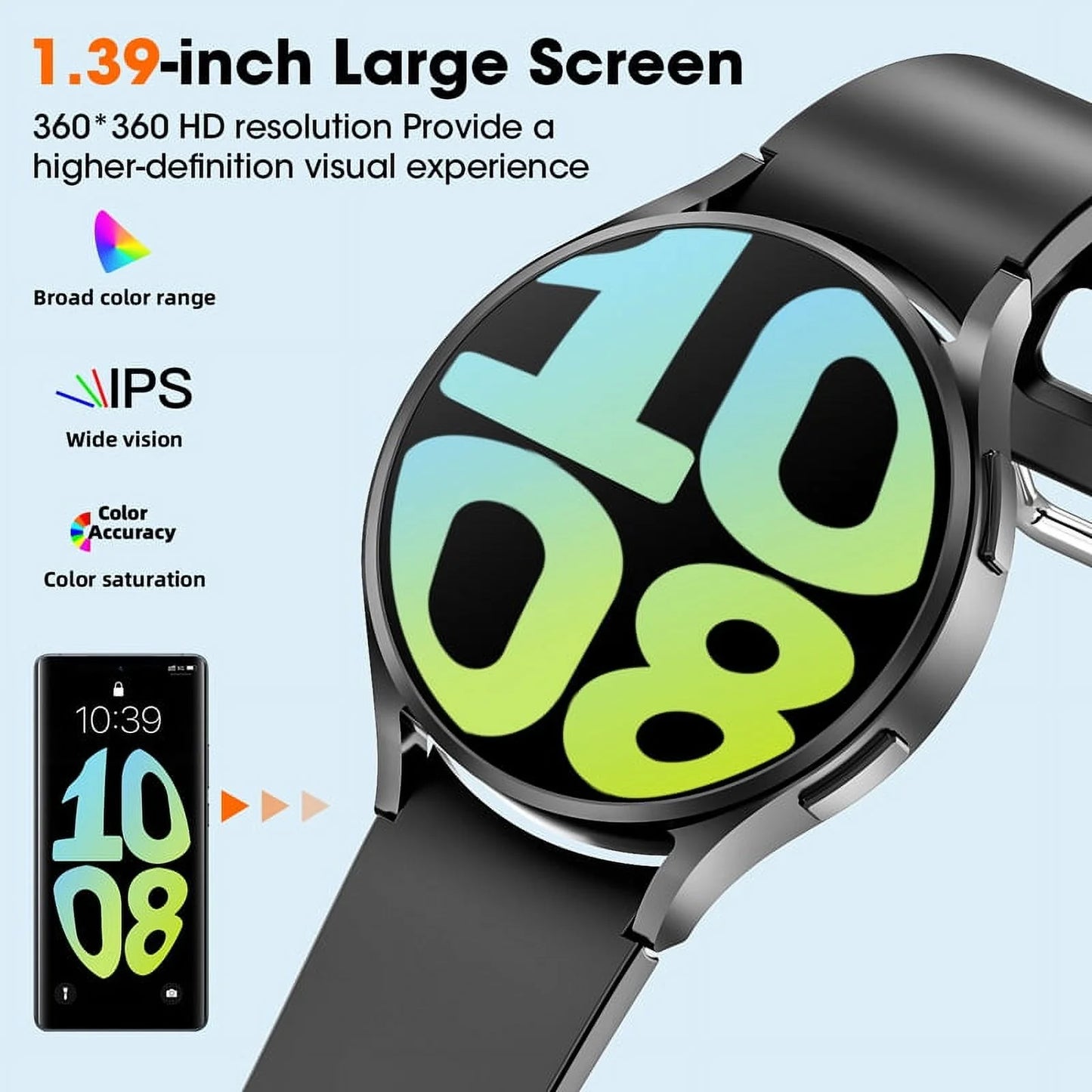 Women'S Smartwatch (Answering and Making Calls), 1.39-High-Definition Screen, Ip67 Waterproof Fitness and Sports Watch